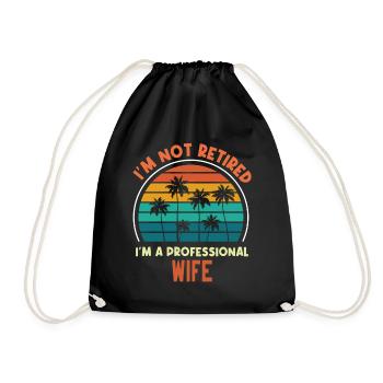 Je ne suis pas à la retraite Je suis W femme professionnelle Cadeau drôle - Sac de sport léger - noir - Devant