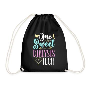 Dialysis Technician One Sweet Nurse Dialysis Tech - Drawstring Bag - black - Front