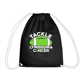 Tackle Liver Cancer Green Ribbon Liver Cancer - Drawstring Bag - black - Front