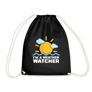 Météorologie Je suis un observateur météorologique Changement climatique - Sac de sport léger - noir - Devant