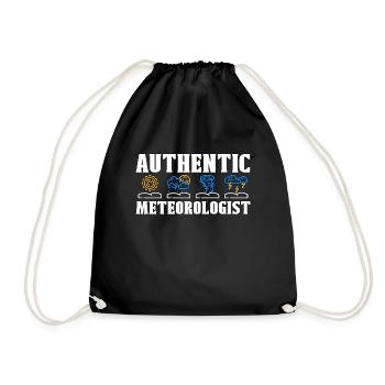 Meteorology Authentic Meteorologist Loves Forecast - Turnbeutel - Schwarz - Vorne