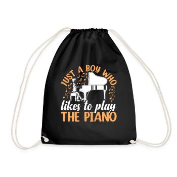 Juste un garçon qui aime jouer du piano - Pianiste P - Sac de sport léger - noir - Devant