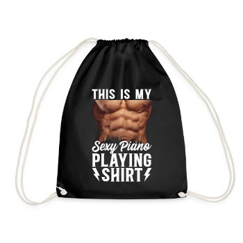 Pianiste Claviériste - Ceci est mon jeu de piano sexy - Sac de sport léger - noir - Devant