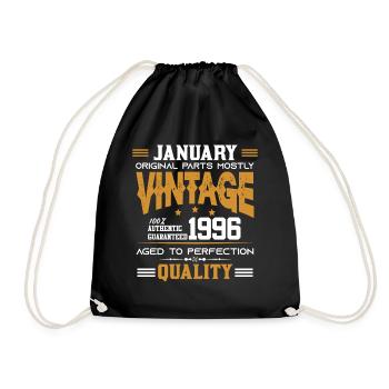 Millésime vieilli à la perfection janvier 1996 - Sac de sport léger - noir - Devant