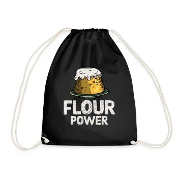 Design amusant pour Baker and Pastry Cook Flour Power - Sac de sport léger - noir - Devant