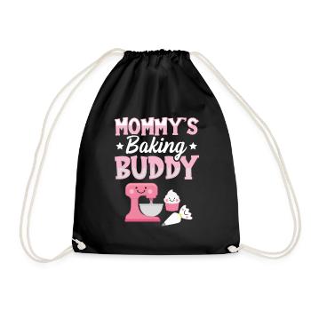 Drôle de conception de cuisson pour enfants de style kawaii - Sac de sport léger - noir - Devant