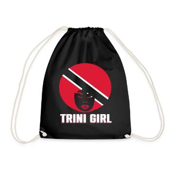 Trinidad and Tobago Girl - Drawstring Bag - black - Front