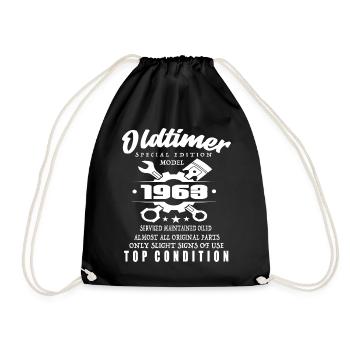 Oldtimer Special Edition Modell 1963 Geburtstag - Turnbeutel - Schwarz - Vorne