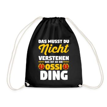 Ostdeutschland Ossi Deutschland DDR - Turnbeutel - Schwarz - Vorne