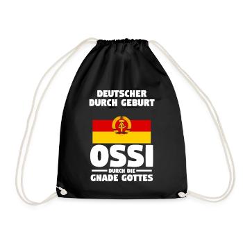Ostdeutschland Ossi Deutschland DDR - Turnbeutel - Schwarz - Vorne