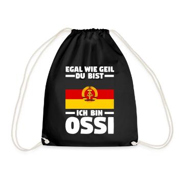 Ostdeutschland Ossi Deutschland DDR - Turnbeutel - Schwarz - Vorne