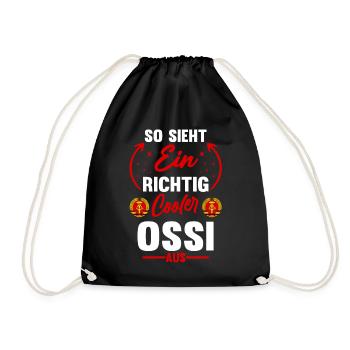 Ostdeutschland Ossi Deutschland DDR - Turnbeutel - Schwarz - Vorne