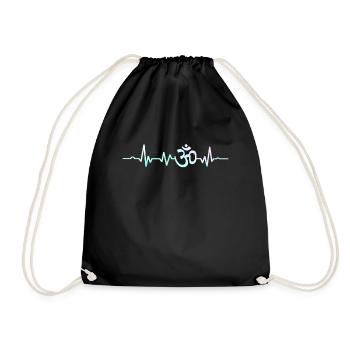Heartbeat OM Yoga - Turnbeutel - Schwarz - Vorne