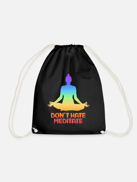 Don't Hate Meditate Yoga - Turnbeutel - Schwarz