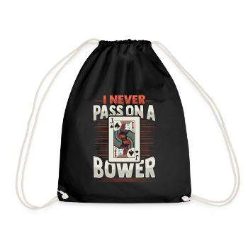 Card Game Euchre - Drawstring Bag - black - Front