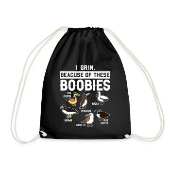 Funny Booby Seabirds Collection - Drawstring Bag - black - Front