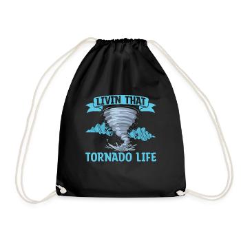Tornadoes Living That Tornado Life Storm Hunter - Drawstring Bag - black - Front