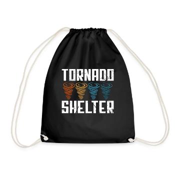 Tornadoes Tornado Shelter Hurricane Tornado Chaser - Drawstring Bag - black - Front