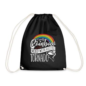 Tornades Une jolie catastrophe naturelle mixte arc-en-ciel - Sac de sport léger - noir - Devant