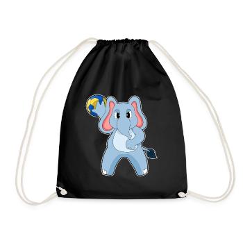 Eléphant Handballeur Handball - Sac de sport léger - noir - Devant