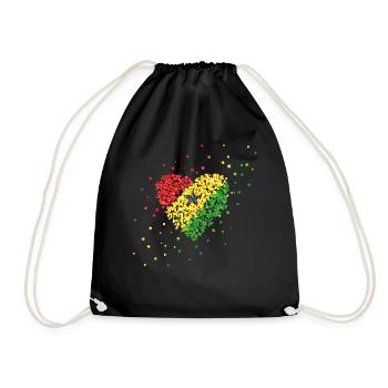 Ghana Ghana Flag GhanaFlag Ghanese Ghanesin - Drawstring Bag - black - Front