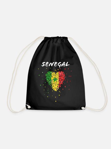 Sénégal Sénégal Drapeau Sénégal Flag Football Fan Fan - Sac de sport léger - noir