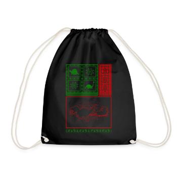 Chemise de Noël, arbre de Noël laid dinosaure - Sac de sport léger - noir - Devant