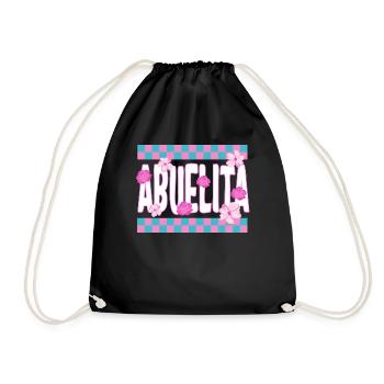 Chemise de grand-mère, t-shirt floral Abuelita, t-shirt de mère - Sac de sport léger - noir - Devant