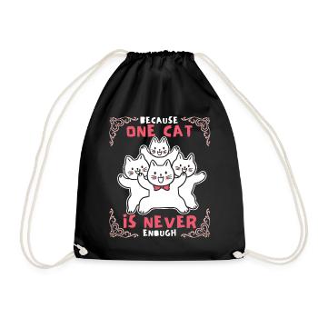 Chat, drôle de dicton, beaucoup de chats, maman chat - Sac de sport léger - noir - Devant