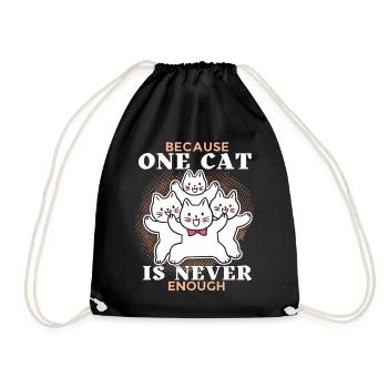 Cat, funny saying, lots of cats, cat daddy - Drawstring Bag - black - Front