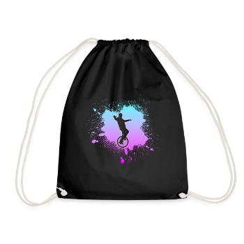Unicycle - Drawstring Bag - black - Front