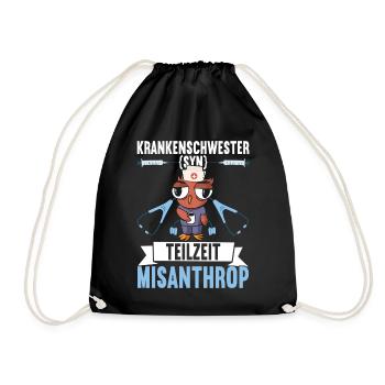 Infirmière infirmière - Sac de sport léger - noir - Devant