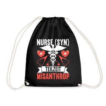 Infirmière infirmière - Sac de sport léger - noir - Devant