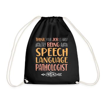 Speech Therapist Therapy Assistant - Drawstring Bag - black - Front