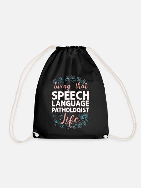 Speech Therapist Therapy Assistant - Turnbeutel - Schwarz