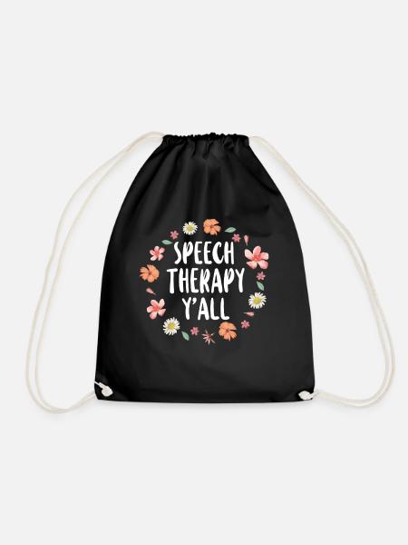 Speech Therapist Therapy Assistant - Turnbeutel - Schwarz