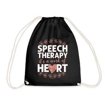 Speech Therapist Therapy Assistant - Drawstring Bag - black - Front