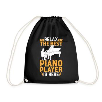 Détendez-vous Le meilleur pianiste est ici - Pianist Keyb - Sac de sport léger - noir - Devant