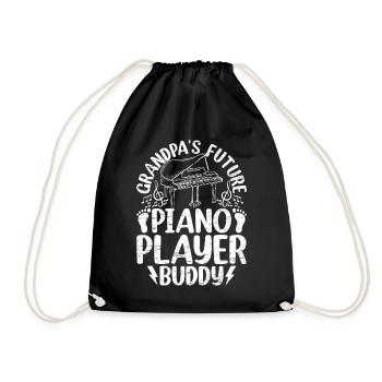 Grandpa's Future Piano Player Buddy Piano Music Ke - Turnbeutel - Schwarz - Vorne