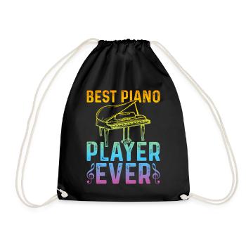 Pianiste Musicien de piano - Meilleur pianiste - Sac de sport léger - noir - Devant