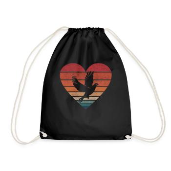 Funny Pigeon Fancier & Pigeons Whisperer Carrier Pigeon - Drawstring Bag - black - Front