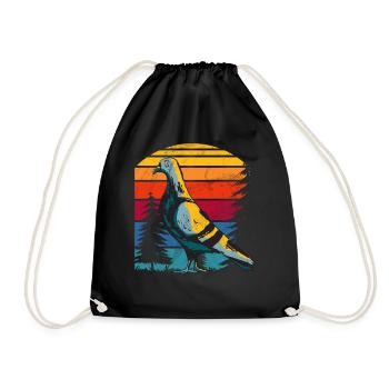 Funny Pigeon Fancier & Pigeons Whisperer Carrier Pigeon - Drawstring Bag - black - Front