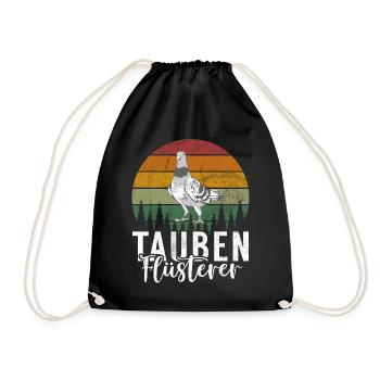 Funny Pigeon Fancier & Pigeons Whisperer Carrier Pigeon - Drawstring Bag - black - Front