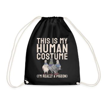 Funny Pigeon Fancier & Pigeons Whisperer Carrier Pigeon - Drawstring Bag - black - Front