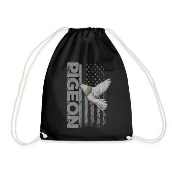 Funny Pigeon Fancier & Pigeons Whisperer Carrier Pigeon - Drawstring Bag - black - Front