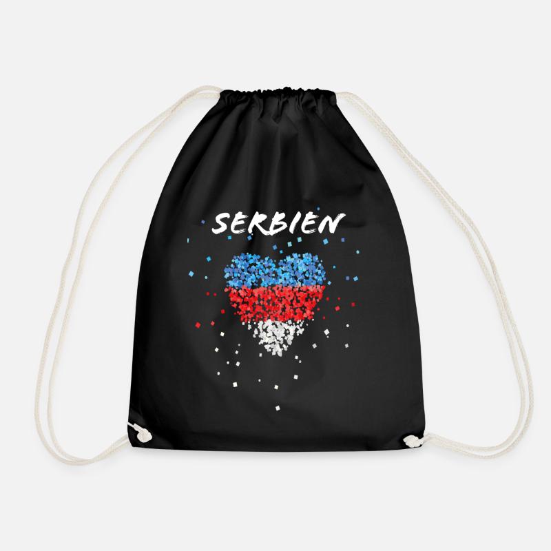 Serbie drapeau serbe drapeau Serbie fan de Serbie - Sac de sport léger - noir