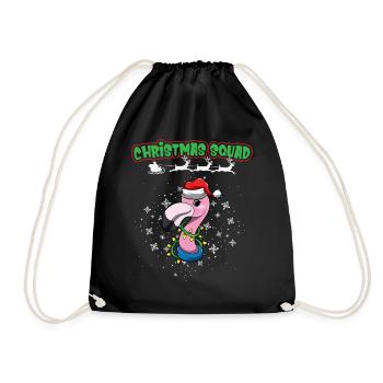Christmas Squad X-Mas Animals Family Matching Xmas - Drawstring Bag - black - Front