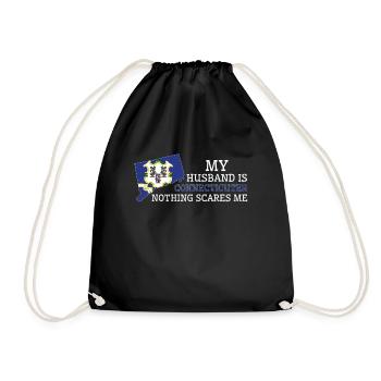 Nothing Scares Me Connecticuter Husband - Drawstring Bag - black - Front