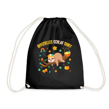 Offizielles Schlaf Shirt Cute Easter Sloth - Turnbeutel - Schwarz - Vorne