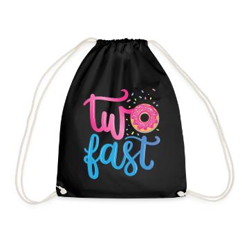 Deux | rapides Chemise d’anniversaire Donut | Beignet - Sac de sport léger - noir - Devant